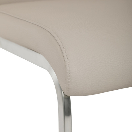 Moderní jídelní židle Autronic Židle jídelní, krémová ekokůže, pohupová podnož broušený nerez (DCL-D1277 CRM) (26)