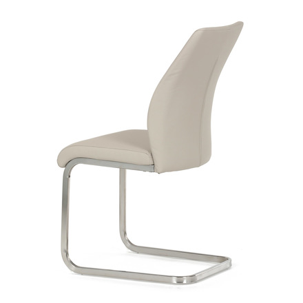 Moderní jídelní židle Autronic Židle jídelní, krémová ekokůže, pohupová podnož broušený nerez (DCL-D1277 CRM) (5)