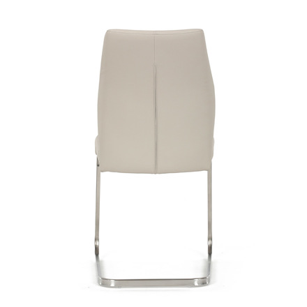 Moderní jídelní židle Autronic Židle jídelní, krémová ekokůže, pohupová podnož broušený nerez (DCL-D1277 CRM) (7)