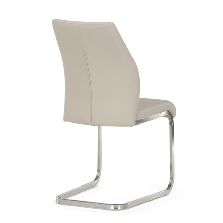 Moderní jídelní židle Autronic Židle jídelní, krémová ekokůže, pohupová podnož broušený nerez (DCL-D1277 CRM) (8)