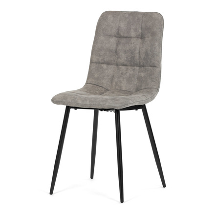 Moderní jídelní židle Autronic Židle jídelní, šedá látka cowboy, nohy černý kov (CT-281 GREY3)