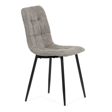 Moderní jídelní židle Autronic Židle jídelní, šedá látka cowboy, nohy černý kov (CT-281 GREY3) (12)