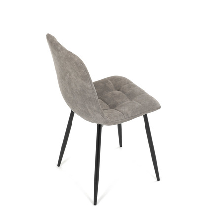 Moderní jídelní židle Autronic Židle jídelní, šedá látka cowboy, nohy černý kov (CT-281 GREY3) (22)