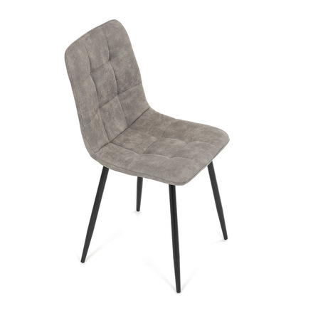 Moderní jídelní židle Autronic Židle jídelní, šedá látka cowboy, nohy černý kov (CT-281 GREY3) (24)