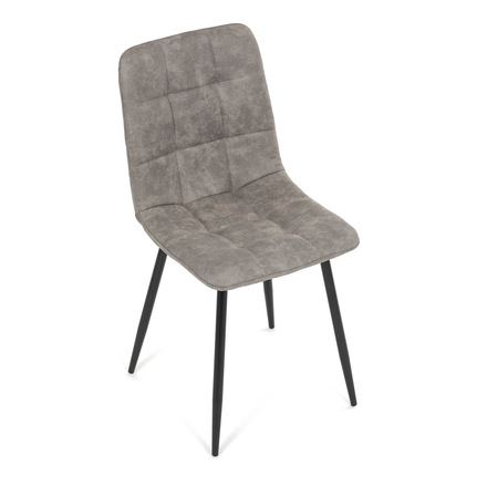 Moderní jídelní židle Autronic Židle jídelní, šedá látka cowboy, nohy černý kov (CT-281 GREY3) (25)