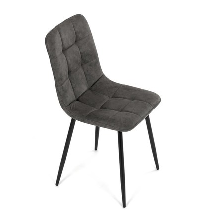 Moderní jídelní židle Autronic Židle jídelní, antracitová látka cowboy, nohy černý kov (CT-281 BK3) (24)
