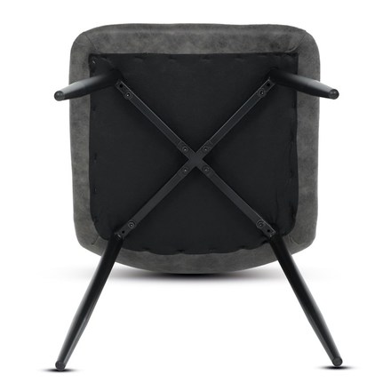 Moderní jídelní židle Autronic Židle jídelní, antracitová látka cowboy, nohy černý kov (CT-281 BK3) (28)