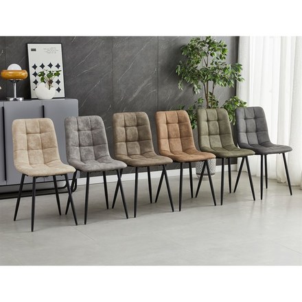 Moderní jídelní židle Autronic Židle jídelní, antracitová látka cowboy, nohy černý kov (CT-281 BK3) (30)