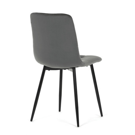 Moderní jídelní židle Autronic Židle jídelní, šedá sametová látka, nohy černý kov (CT-281 GREY4) (9)