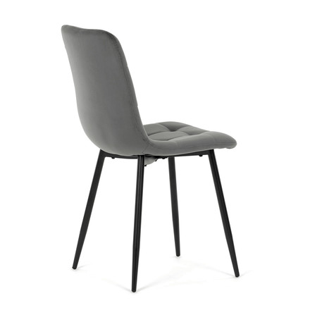 Moderní jídelní židle Autronic Židle jídelní, šedá sametová látka, nohy černý kov (CT-281 GREY4) (10)