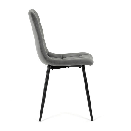 Moderní jídelní židle Autronic Židle jídelní, šedá sametová látka, nohy černý kov (CT-281 GREY4) (11)