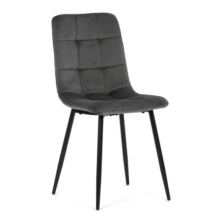 Moderní jídelní židle Autronic Židle jídelní, šedá sametová látka, nohy černý kov (CT-281 GREY4) (13)