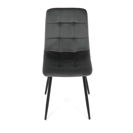 Moderní jídelní židle Autronic Židle jídelní, šedá sametová látka, nohy černý kov (CT-281 GREY4) (14)