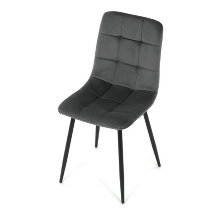 Moderní jídelní židle Autronic Židle jídelní, šedá sametová látka, nohy černý kov (CT-281 GREY4) (15)