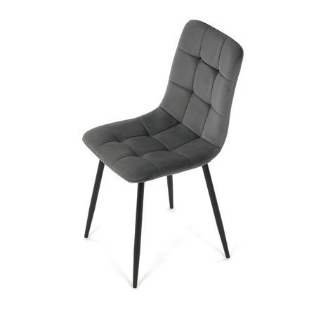 Moderní jídelní židle Autronic Židle jídelní, šedá sametová látka, nohy černý kov (CT-281 GREY4) (16)