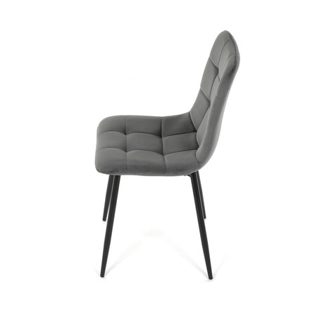 Moderní jídelní židle Autronic Židle jídelní, šedá sametová látka, nohy černý kov (CT-281 GREY4) (17)