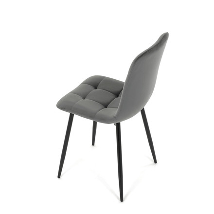 Moderní jídelní židle Autronic Židle jídelní, šedá sametová látka, nohy černý kov (CT-281 GREY4) (18)