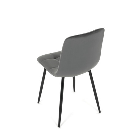 Moderní jídelní židle Autronic Židle jídelní, šedá sametová látka, nohy černý kov (CT-281 GREY4) (19)