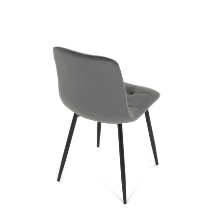 Moderní jídelní židle Autronic Židle jídelní, šedá sametová látka, nohy černý kov (CT-281 GREY4) (21)