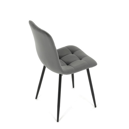 Moderní jídelní židle Autronic Židle jídelní, šedá sametová látka, nohy černý kov (CT-281 GREY4) (22)