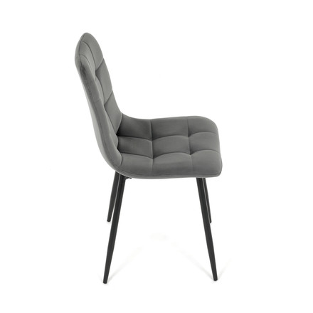 Moderní jídelní židle Autronic Židle jídelní, šedá sametová látka, nohy černý kov (CT-281 GREY4) (23)