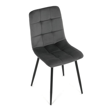 Moderní jídelní židle Autronic Židle jídelní, šedá sametová látka, nohy černý kov (CT-281 GREY4) (25)