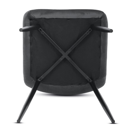 Moderní jídelní židle Autronic Židle jídelní, šedá sametová látka, nohy černý kov (CT-281 GREY4) (28)