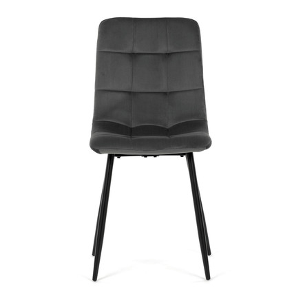 Moderní jídelní židle Autronic Židle jídelní, šedá sametová látka, nohy černý kov (CT-281 GREY4) (2)