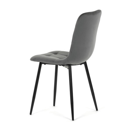 Moderní jídelní židle Autronic Židle jídelní, šedá sametová látka, nohy černý kov (CT-281 GREY4) (6)