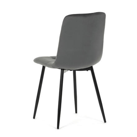 Moderní jídelní židle Autronic Židle jídelní, šedá sametová látka, nohy černý kov (CT-281 GREY4) (7)