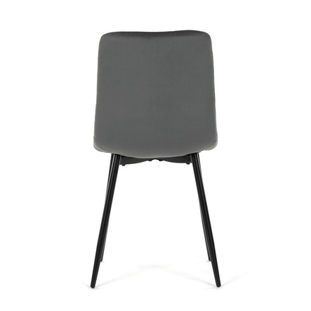 Moderní jídelní židle Autronic Židle jídelní, šedá sametová látka, nohy černý kov (CT-281 GREY4) (8)