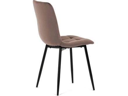 Moderní jídelní židle Autronic Židle jídelní, hnědá sametová látka, nohy černý kov (CT-281 BR4) (5)