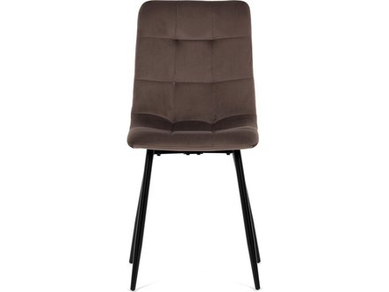 Moderní jídelní židle Autronic Židle jídelní, hnědá sametová látka, nohy černý kov (CT-281 BR4)