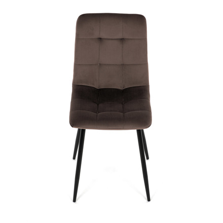 Moderní jídelní židle Autronic Židle jídelní, hnědá sametová látka, nohy černý kov (CT-281 BR4) (14)