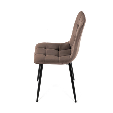 Moderní jídelní židle Autronic Židle jídelní, hnědá sametová látka, nohy černý kov (CT-281 BR4) (17)
