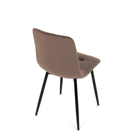 Moderní jídelní židle Autronic Židle jídelní, hnědá sametová látka, nohy černý kov (CT-281 BR4) (21)