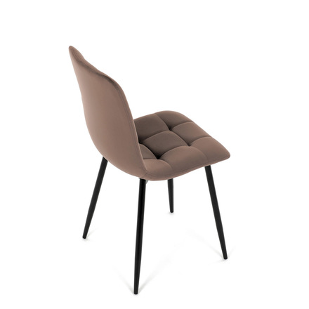 Moderní jídelní židle Autronic Židle jídelní, hnědá sametová látka, nohy černý kov (CT-281 BR4) (22)