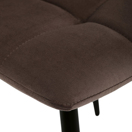 Moderní jídelní židle Autronic Židle jídelní, hnědá sametová látka, nohy černý kov (CT-281 BR4) (27)