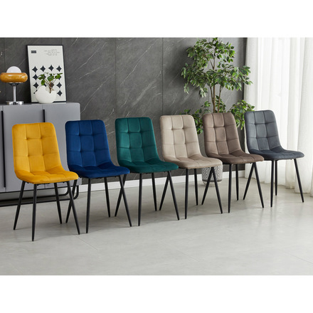 Moderní jídelní židle Autronic Židle jídelní, hnědá sametová látka, nohy černý kov (CT-281 BR4) (30)