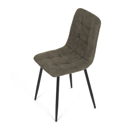 Moderní jídelní židle Autronic Židle jídelní, zelená látka cowboy, nohy černý kov (CT-281 GRN3) (16)