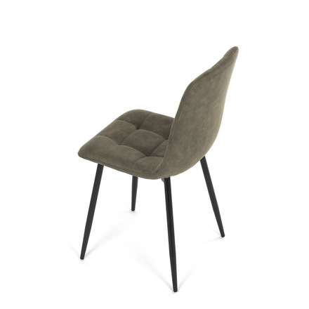 Moderní jídelní židle Autronic Židle jídelní, zelená látka cowboy, nohy černý kov (CT-281 GRN3) (18)