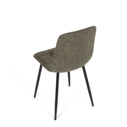 Moderní jídelní židle Autronic Židle jídelní, zelená látka cowboy, nohy černý kov (CT-281 GRN3) (19)