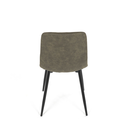 Moderní jídelní židle Autronic Židle jídelní, zelená látka cowboy, nohy černý kov (CT-281 GRN3) (20)