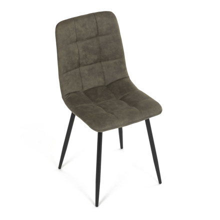 Moderní jídelní židle Autronic Židle jídelní, zelená látka cowboy, nohy černý kov (CT-281 GRN3) (25)
