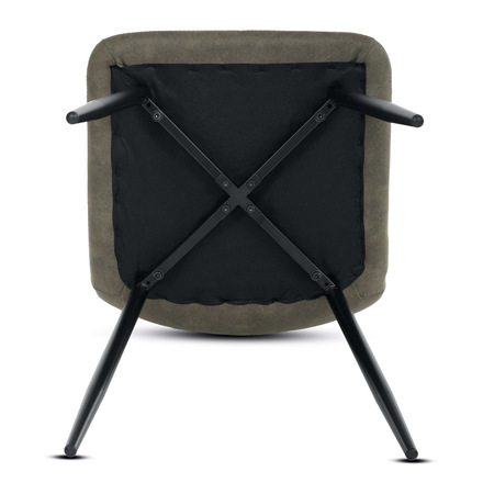 Moderní jídelní židle Autronic Židle jídelní, zelená látka cowboy, nohy černý kov (CT-281 GRN3) (28)