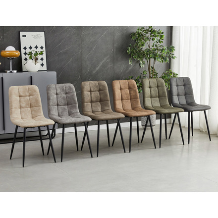 Moderní jídelní židle Autronic Židle jídelní, zelená látka cowboy, nohy černý kov (CT-281 GRN3) (30)