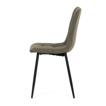 Moderní jídelní židle Autronic Židle jídelní, zelená látka cowboy, nohy černý kov (CT-281 GRN3) (5)