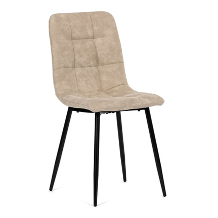 Moderní jídelní židle Autronic Židle jídelní, krémová látka cowboy, nohy černý kov (CT-281 CRM3) (13)