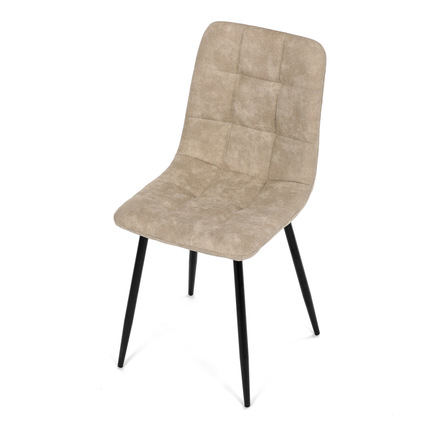 Moderní jídelní židle Autronic Židle jídelní, krémová látka cowboy, nohy černý kov (CT-281 CRM3) (15)