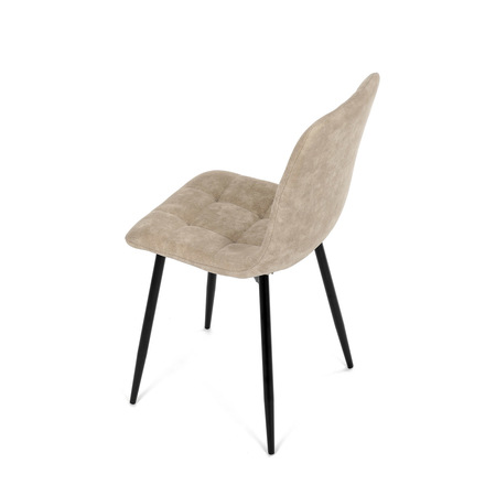 Moderní jídelní židle Autronic Židle jídelní, krémová látka cowboy, nohy černý kov (CT-281 CRM3) (18)